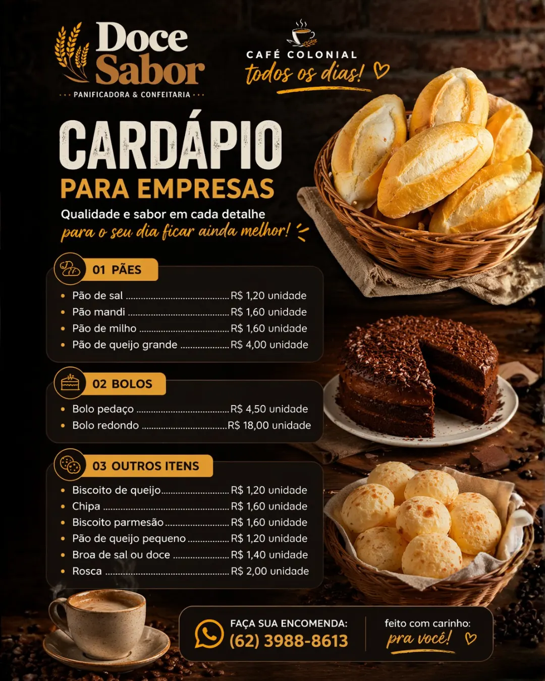 Cardápio para empresas